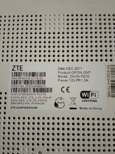 Bảng Mạch Ont 2nd Zte F670 Tốc Độ Cao 2band Wifi 2.4ghz Ghz Và 5gz