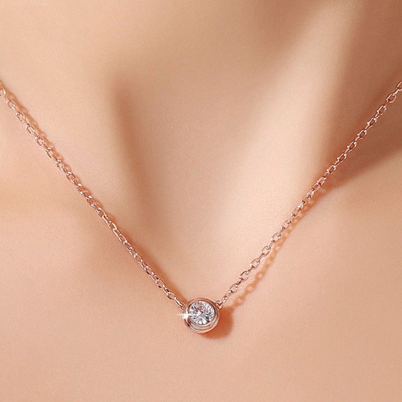 dây chuyền nữ hàn quốc Vòng cổ Titan cho nữ kim cương phụ kiện trang sức sang trọng đơn giản
