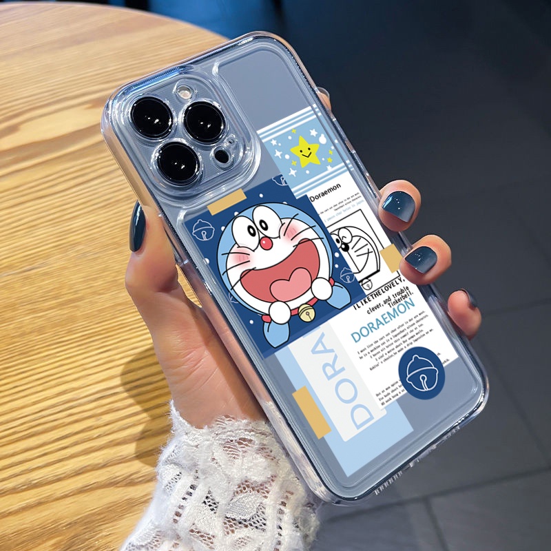 Ốp Điện Thoại TPU Gel Đệm Khí Chống Rơi Hình Doraemon Cho Samsung Galaxy S22 Plus Note 20 Ultra 10 S21 FE S20