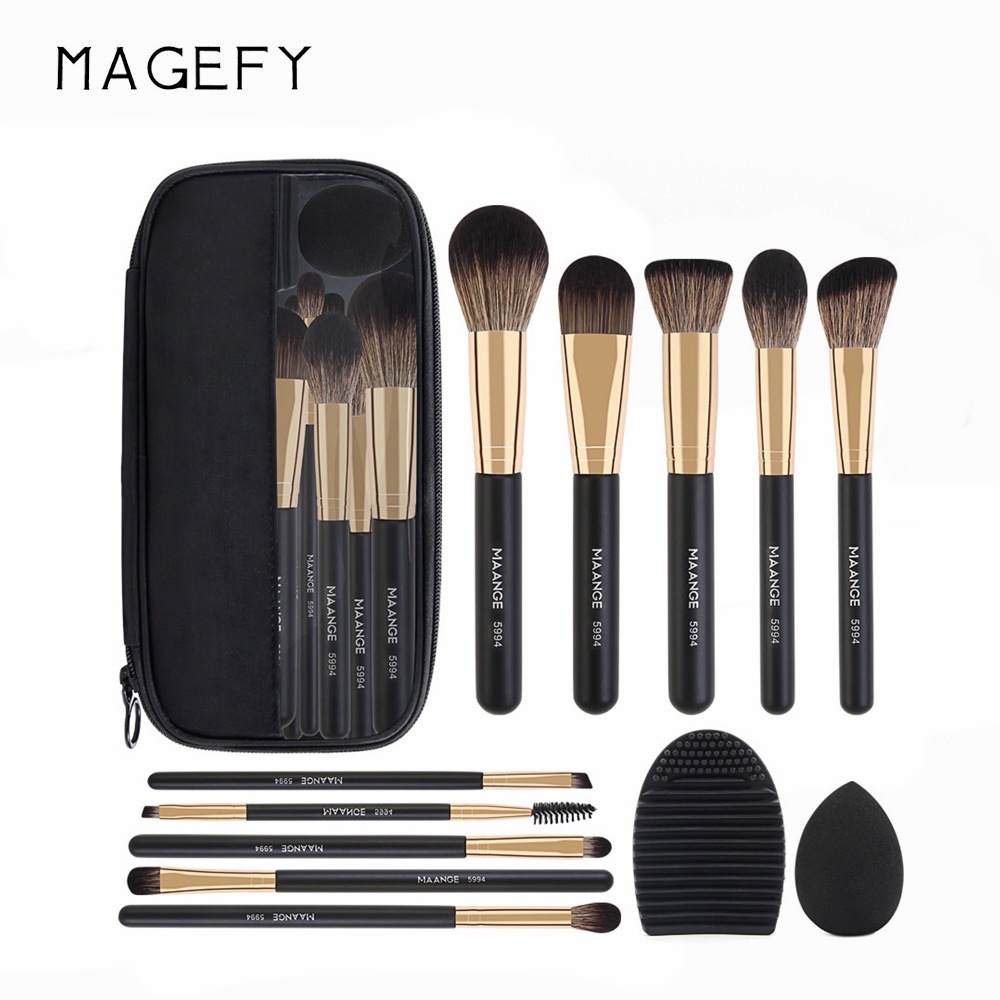 Set 10 Cọ Trang Điểm MAGEFY Lông Mềm Chất Lượng Cao
