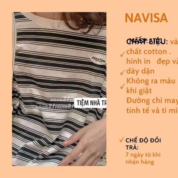 Áo thun nữ áo phông nữ unisex form rộng tay ngắn in hình cổ tròn NAVISA AT70