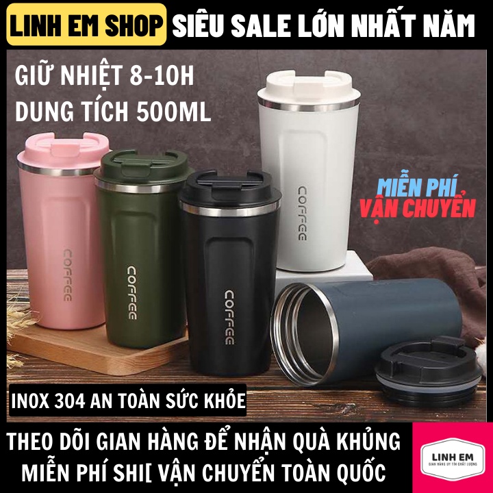 Bình Giữ Nhiệt Coffee Holic Giữ Nhiệt 8-10h Inox 304 An Toàn Với Sức Khỏe Ly Giữ Nhiệt