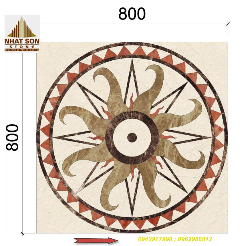 Hoa văn đá lát nền MS05