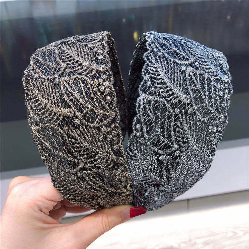 Băng đô vải ren hoa phong cách vintage dành cho nữ