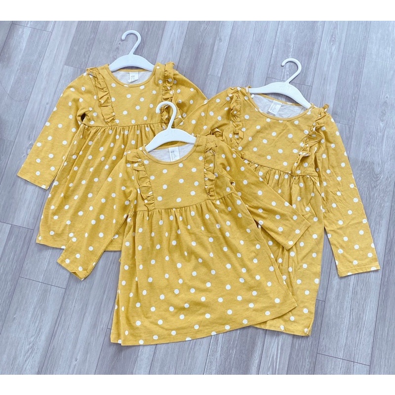 Váy cotton cánh tiên dài tay Hm bé gái