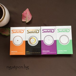 Bộ 4 hộp bao cao su Safefit 4in1-Overtime-Untra thin - Smooth mỗi hộp 12 chiếc