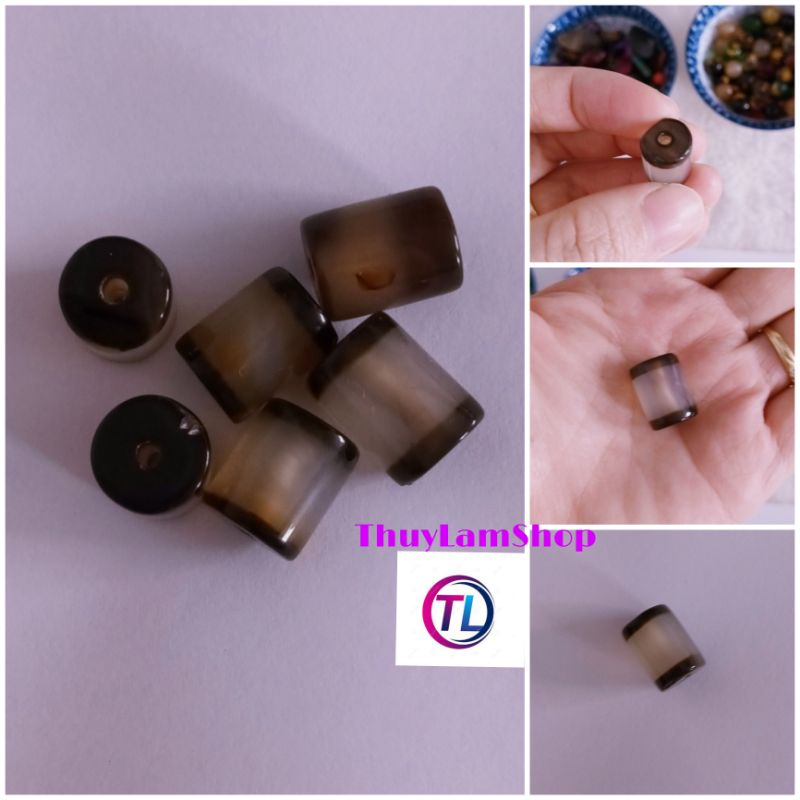 Hạt đá lu thống thanh tẩy bài tarot, làm handmade, xỏ DIY, bể cá  sưu tầm