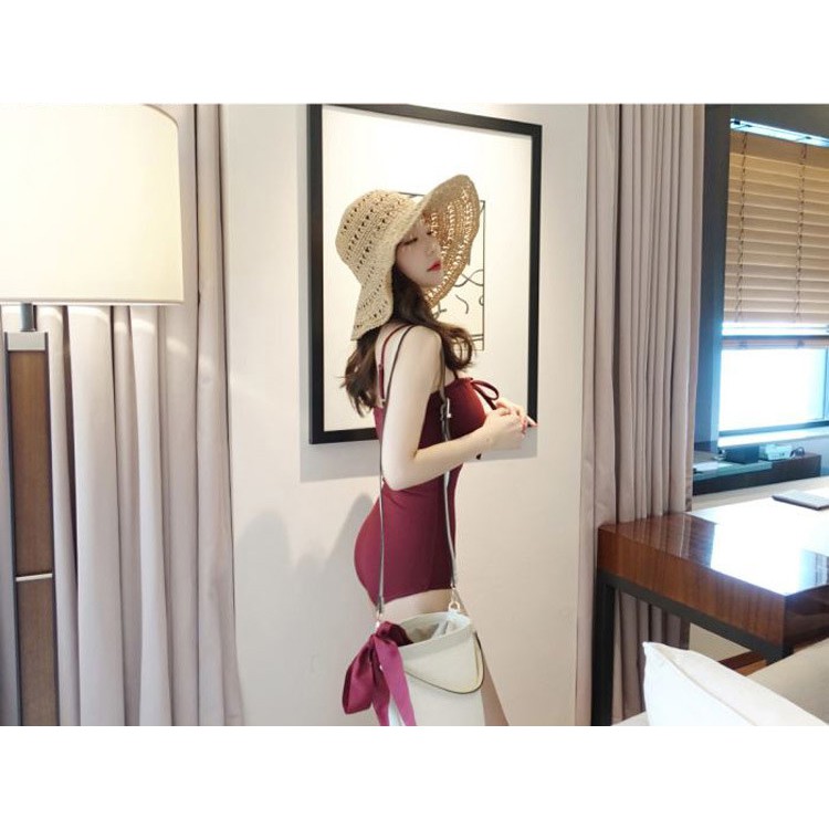Bộ bơi bikini liền 1 mảnh 2 dây che bụng cho bạn gái đi biển mã L65