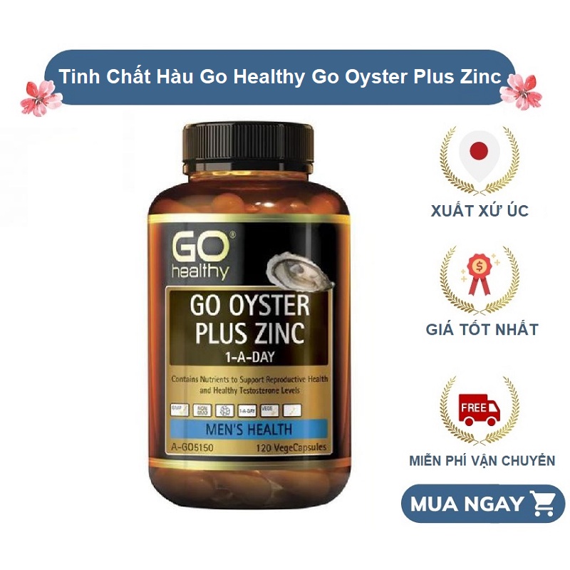 Tinh chất hàu Oyster plus ZinC tăng sinh lý nam (hàu Go) cải thiện sinh lý 120 viên