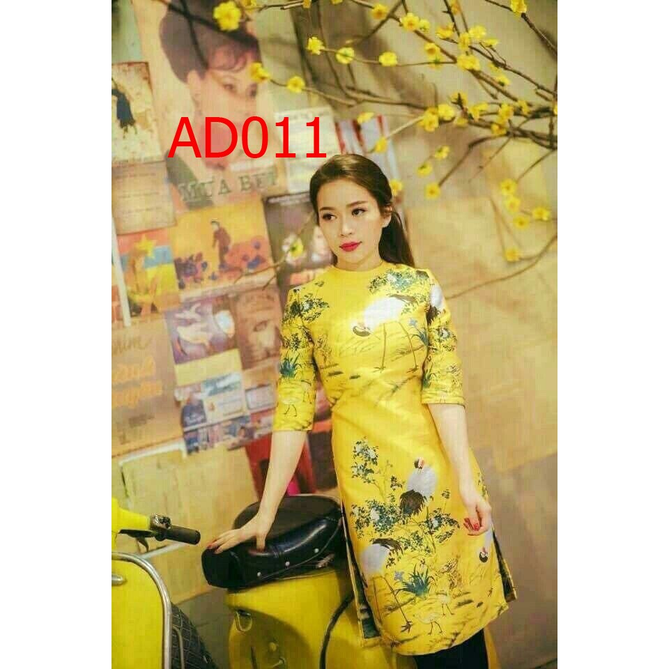 AD011 Có size lớn 4XL Áo Dài Cách Tân in 3D in 2 mặt