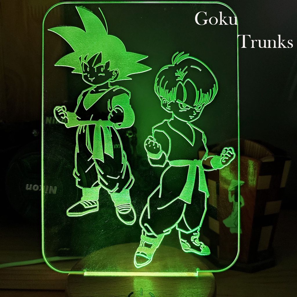 Đèn Led Anime Goku vs Trunks Màu Hình Nhân Vật Hoạt Hình, Cảm Ứng , Điều Khiển Từ Xa