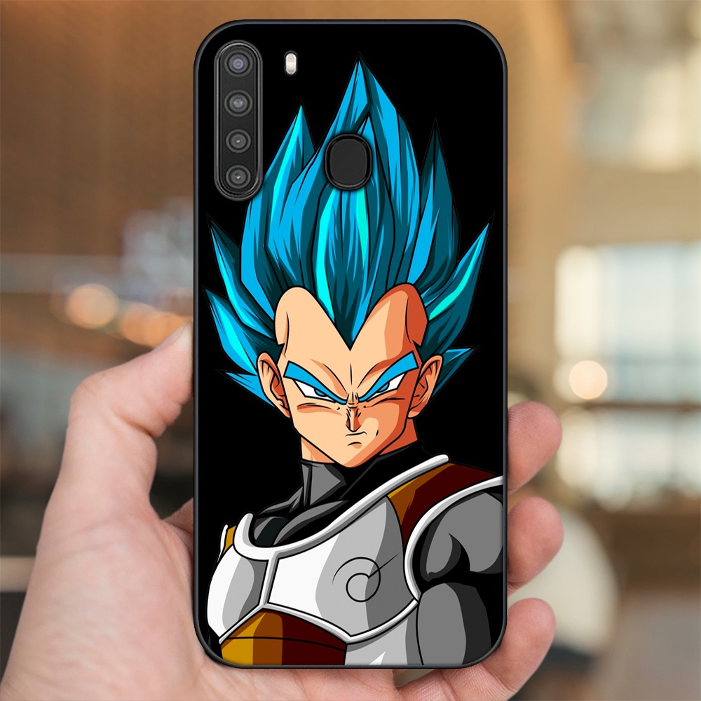Ốp lưng Samsung A21 viền đen in hình Vegeta Dragon Ball