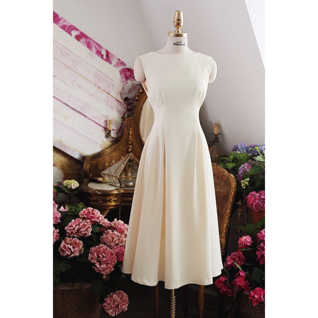 Váy Đầm Công Sở Chiết Ly Eo Form Dài Chất Lụa Chéo Thái Sang Trọng – Thanh Lịch