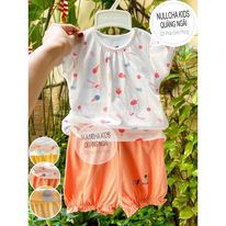 Bộ cộc tay bé trai, bé gái cotton Lullaby