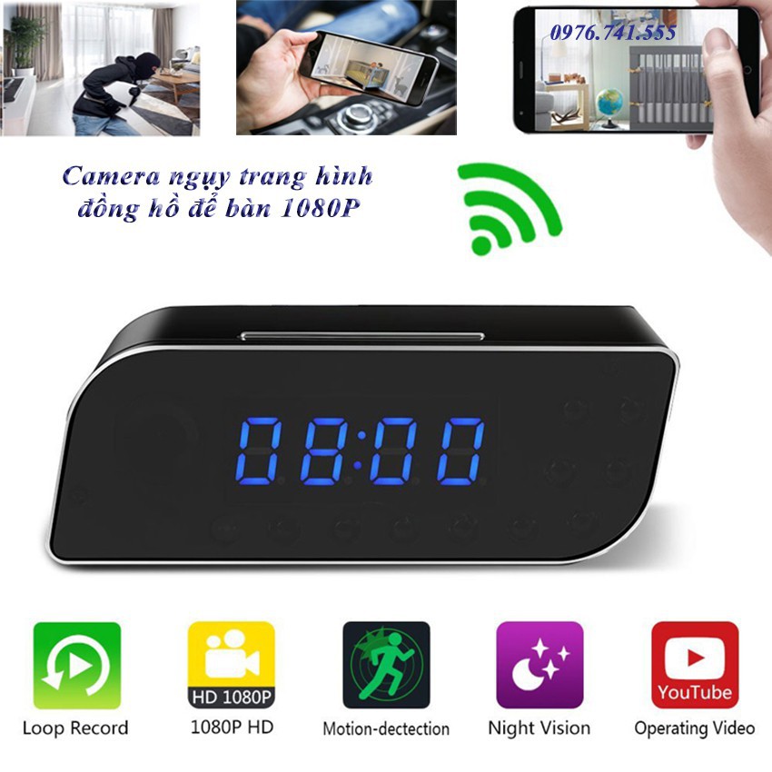 Đồng hồ để bàn - Đồng hồ để bàn WiFi 4K FullHD 1080 sắc nét