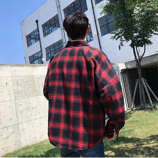 ÁO SƠ MI FLANNEL CARO ĐỎ