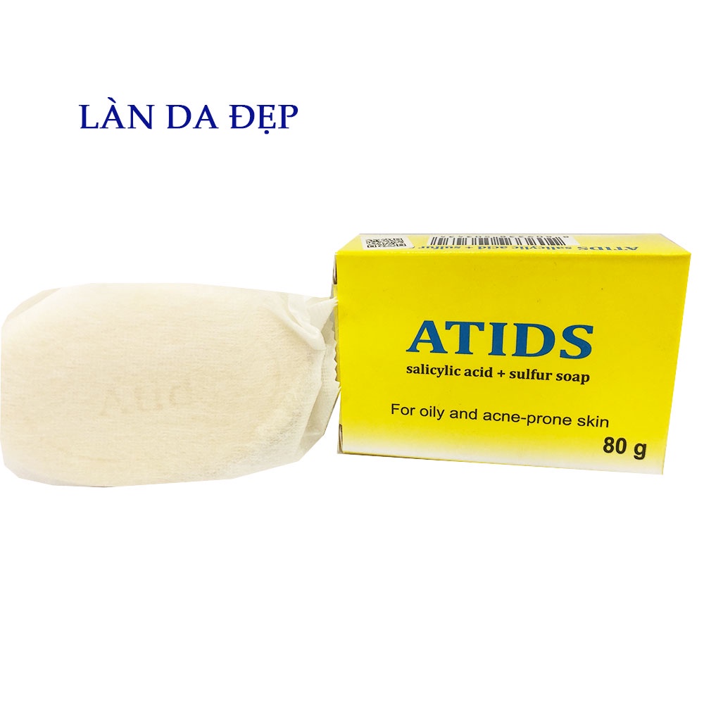 Xà phòng Atids Soap kháng khuẩn kiềm dầu ngừa mụn body cho da dầu mụn 80gr