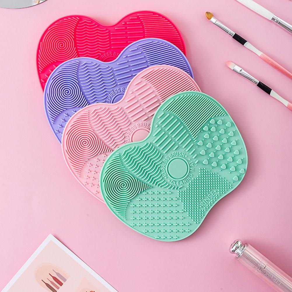 [Hàng mới về] Miếng lót làm sạch cọ trang điểm bằng chất liệu silicon R6R1