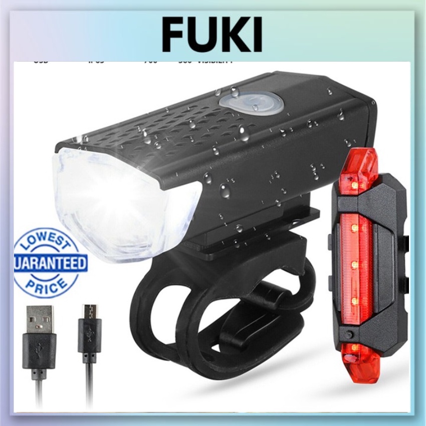 Đèn LED tín hiệu gắn đầu và đuôi xe đạp chuyên dụng tiện lợi FUKI