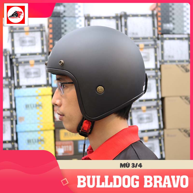 Mũ bảo hiểm 3/4 BullDog Bravo Ver2