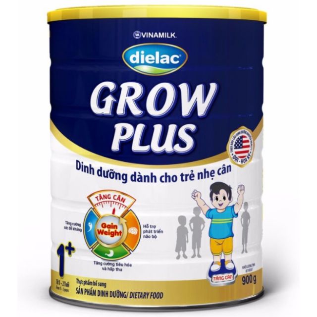 Sữa Bột Dielac Grow Plus 1+ (Màu xanh) 900G