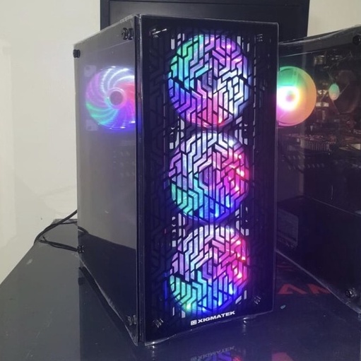 Case chơi game VGA rời option làm đồ họa văn phòng vỏ Led RGB mặt kính đẹp giá rẻ có thu wifi internet không dây