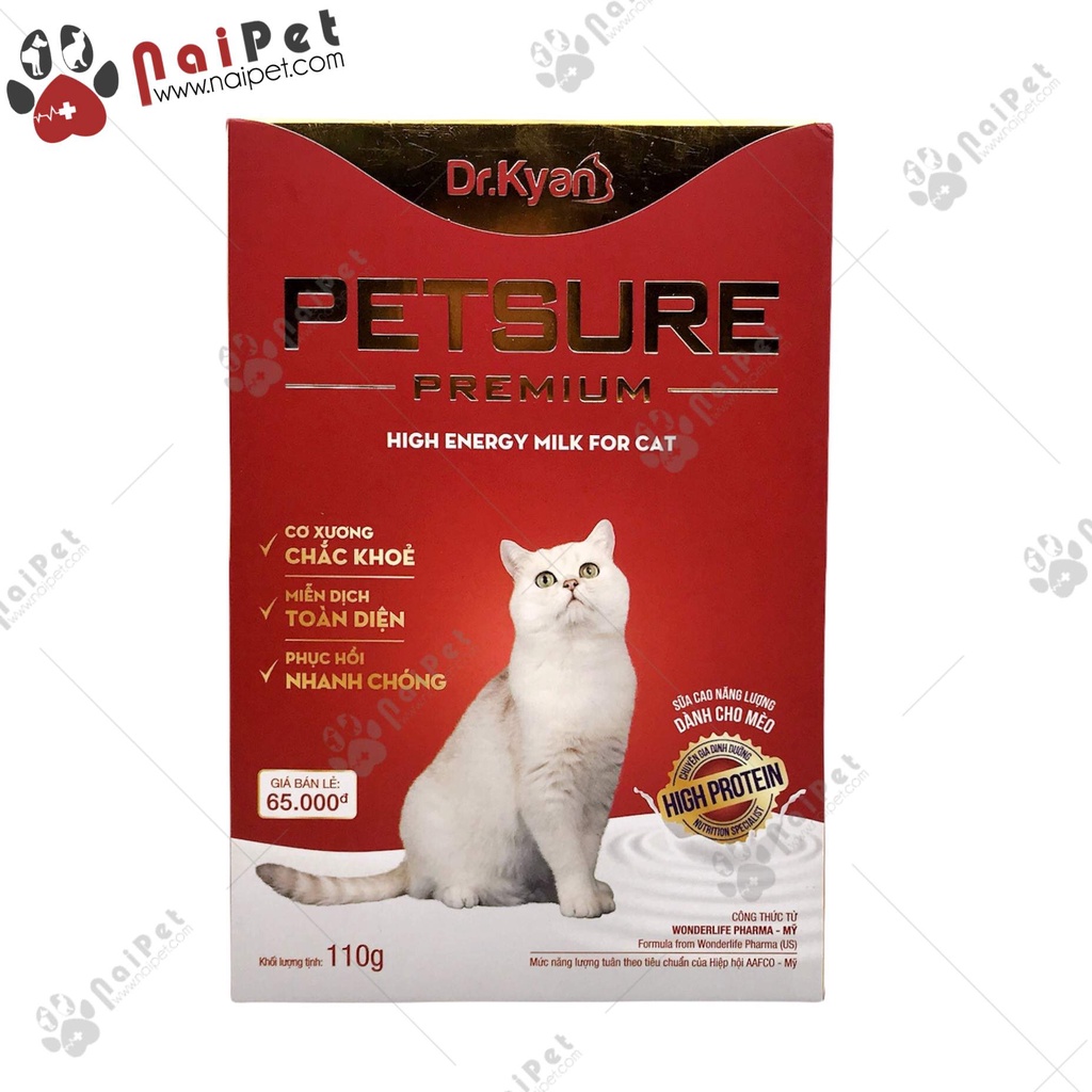 Sữa Bột Dinh Dưỡng Cho Chó Mèo Petsure Premium Dr.Kyan Hộp 110g