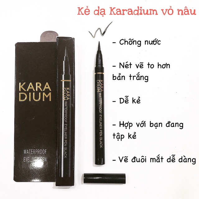 Bút Kẻ Mắt Lâu Trôi Karadium Waterproof