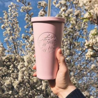 Bình Starbucks Giữ nhiệt tốt 475 (ml) Chính hãng - Hồng nhám - Pinky