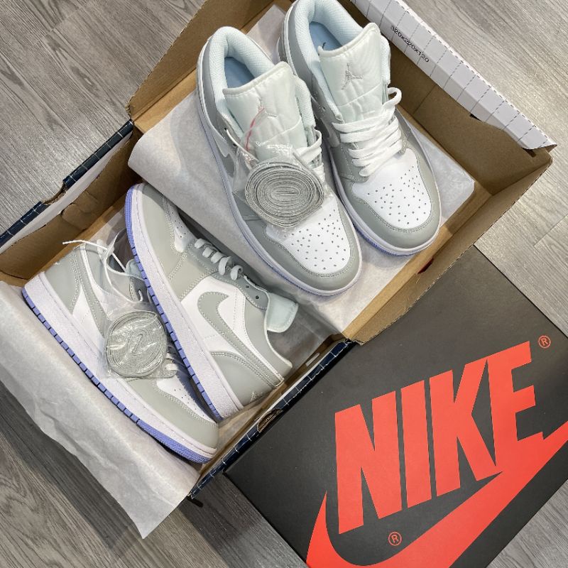 (ẢNH THẬT - HÀNG ĐẸP) Giày thể thao sneaker nam nữ jordan xám tím