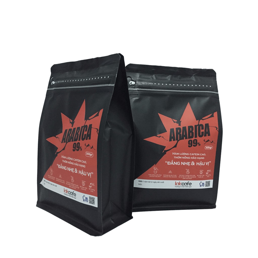 [Tặng 2 Phin Du Lịch] 300gr Cafe Bột Arabica Nguyên Chất - Lakcafe Với Bí Quyết Nông Dân Dak Nông - Thơm Nồng & Hậu Vị | BigBuy360 - bigbuy360.vn