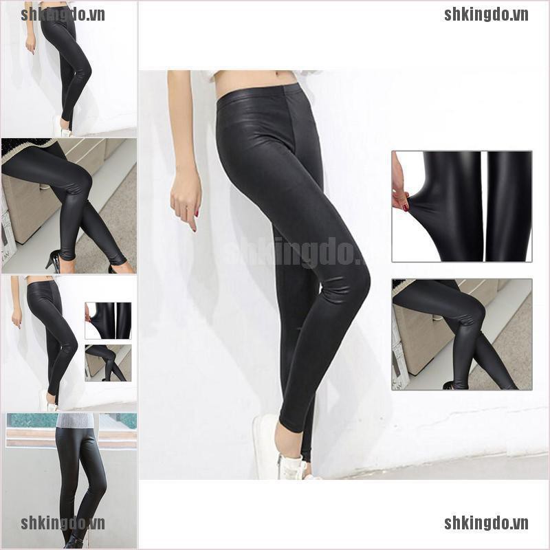 Quần Legging Da Bóng Gợi Cảm Cho Nữ