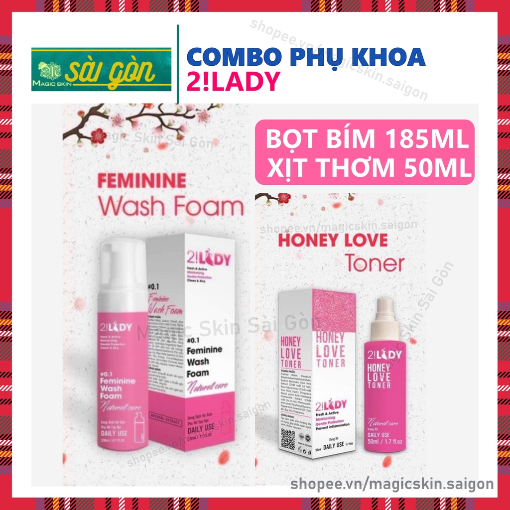 COMBO Bọt rửa  + Xịt thơm vùng kín 2!LADY