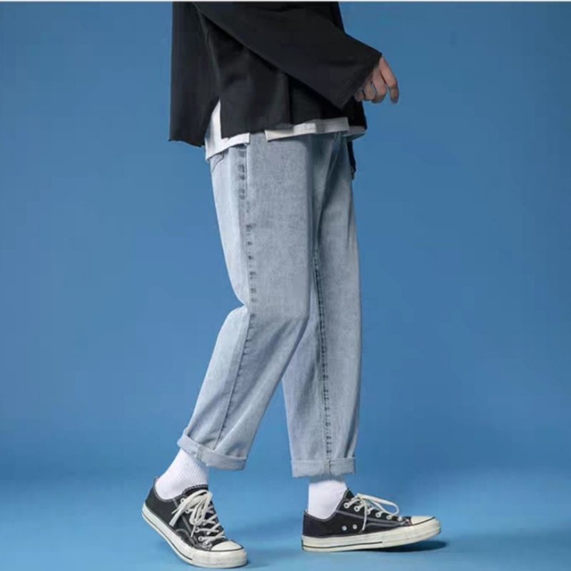 Quần Jean Nam, Quần Baggy xanh + đen, ống suông rộng SR01, Style hàn quốc-Trend Clothing! | BigBuy360 - bigbuy360.vn