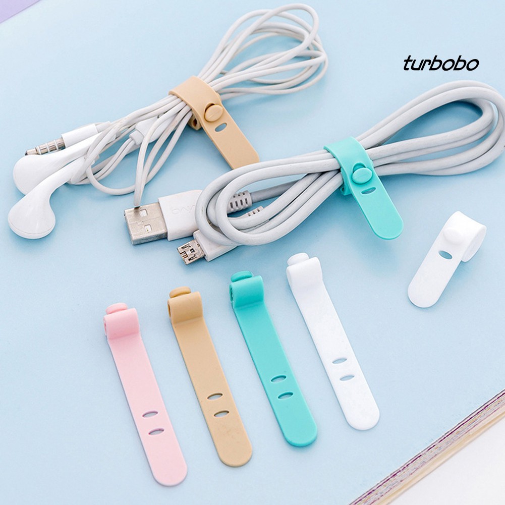 Set 4 Phụ Kiện Giữ Dây Cáp Gọn Gàng Bằng Silicon Tiện Dụng