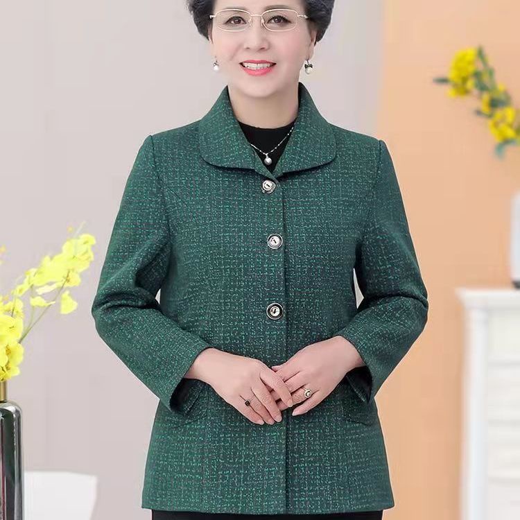 Áo Khoác Mỏng Thời Trang Xuân Thu Mừng Năm Mới Cho Phụ Nữ Lớn Tuổi