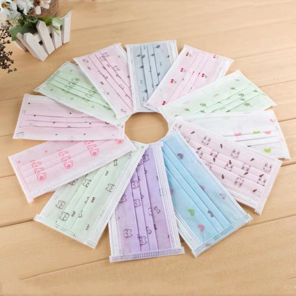 Set 10 Khẩu Trang Y Tế 3 Lớp In Họa Tiết Kháng Khuẩn | BigBuy360 - bigbuy360.vn