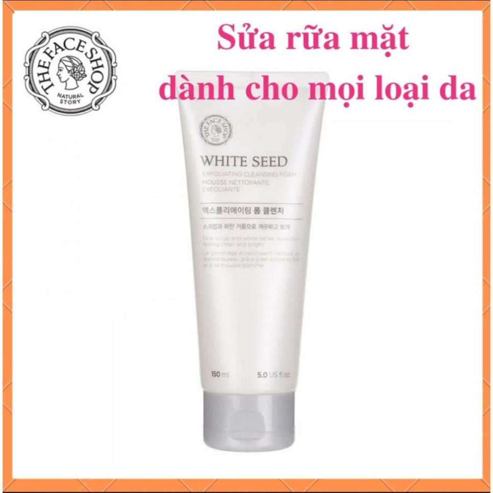 [AUTH_KOREA] Sữa Rửa Mặt Làm Sáng Da White Seed Exfoliating Cleansing Foam 150ml The Face Shop | BigBuy360 - bigbuy360.vn