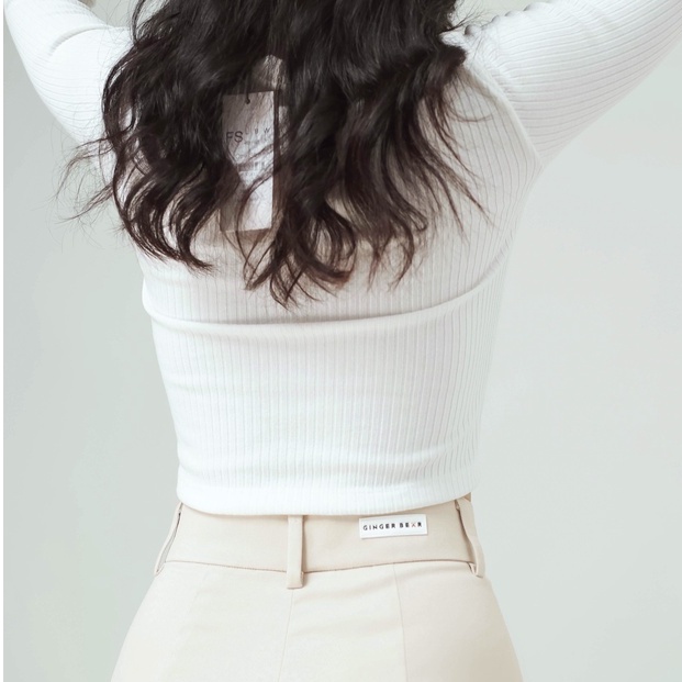 GingerBear - Áo Croptop Tay Dài - Macarons Croptop ( Có Ảnh Chụp Tại Cửa Hàng )