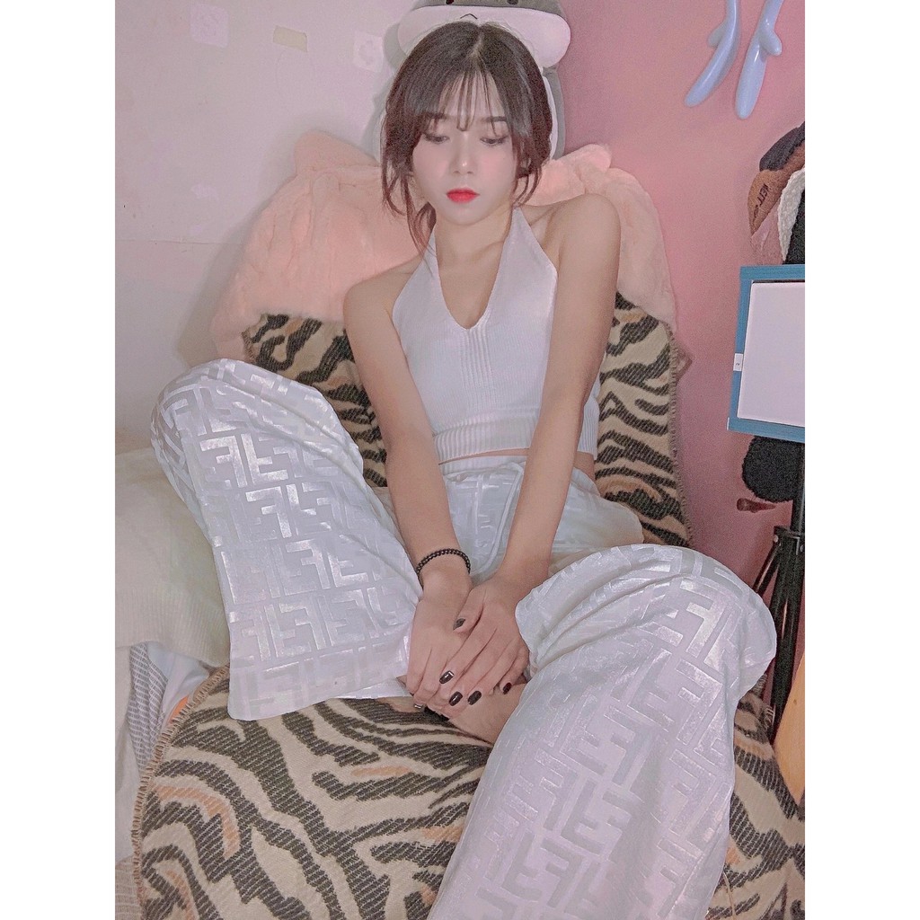 ORDER♥️Quần Nhung Full Hoa Văn(ảnh thật)Fzsize Dưới 60kg