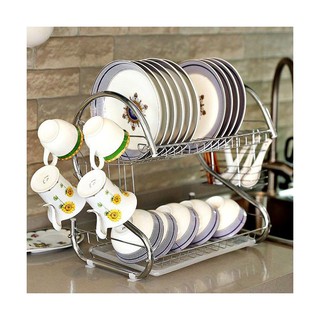 Giá úp bát dĩa Inox 2 tầng tiện dụng