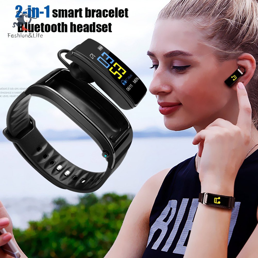 Đồng Hồ Thông Minh Tcxl. 2 Trong 1 Kết Nối Bluetooth Chống Nước Có Chức Năng Theo Dõi Nhịp Tim