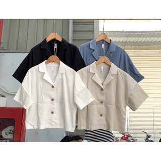 Sơ mi cổ vest - hàng mới em chụp tạm ở kho
