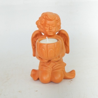 Đèn đốt nến đất nung thiên thần - angel candle holder - dn51