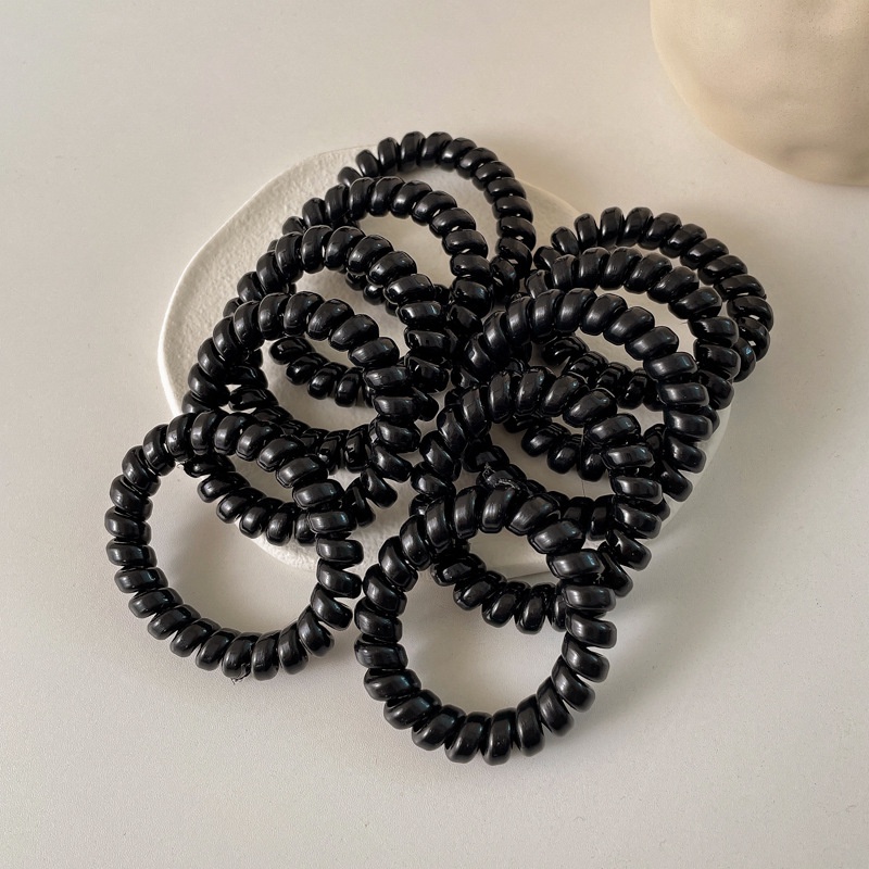 Set 3 / 10 Dây Buộc Tóc Cao Su Co Giãn Phong Cách Hàn Quốc Đơn Giản Dành Cho Nữ