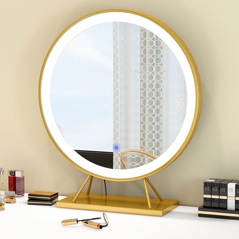 Gương trang điểm dáng tròn hiện đại ,dày 5li