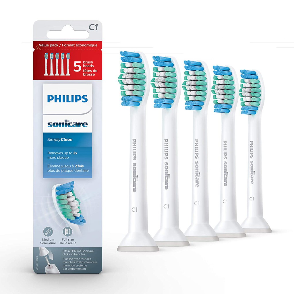 Set 5 Đầu bàn chải Philips Sonicare C1 Simply Clean