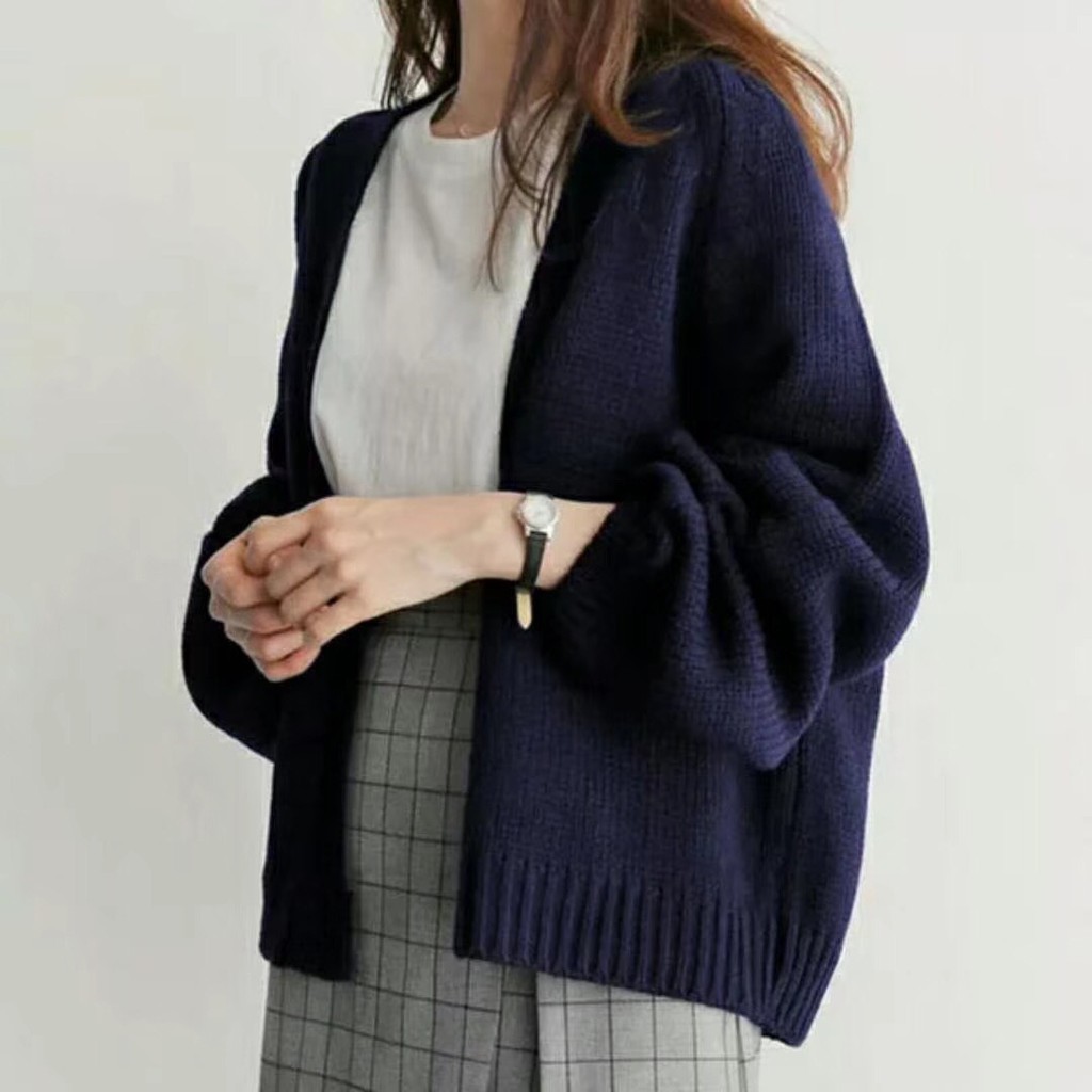 Áo khoác cardigan 💖 FreeShip đơn 50k 💖 Áo len dáng dài có túi rộng rãi Hàn Quốc | BigBuy360 - bigbuy360.vn
