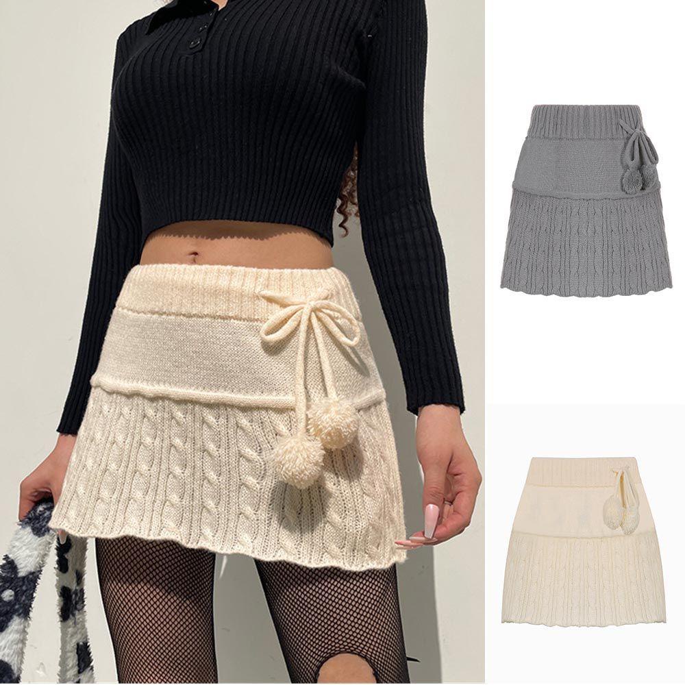 Sumu Chân Váy Ngắn Eo Thấp Thắt Dây Xoắn Ngọt Ngào Cho Nữ