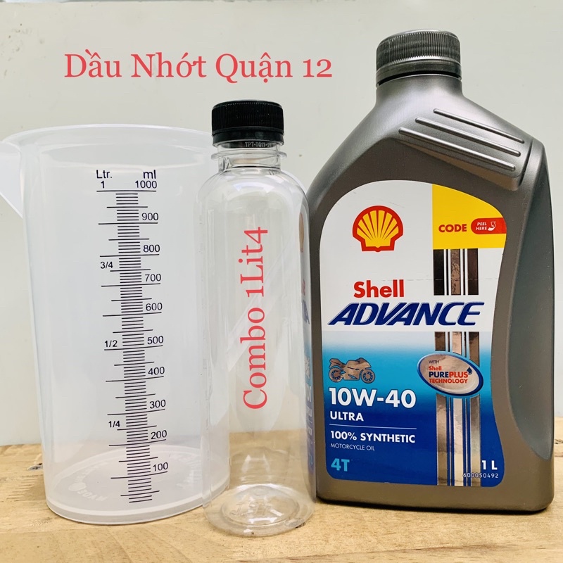 Shell Châu Á - Nhớt Shell Advance Ultra 10W-40 Made in Thailand - Tem 2 Lớp